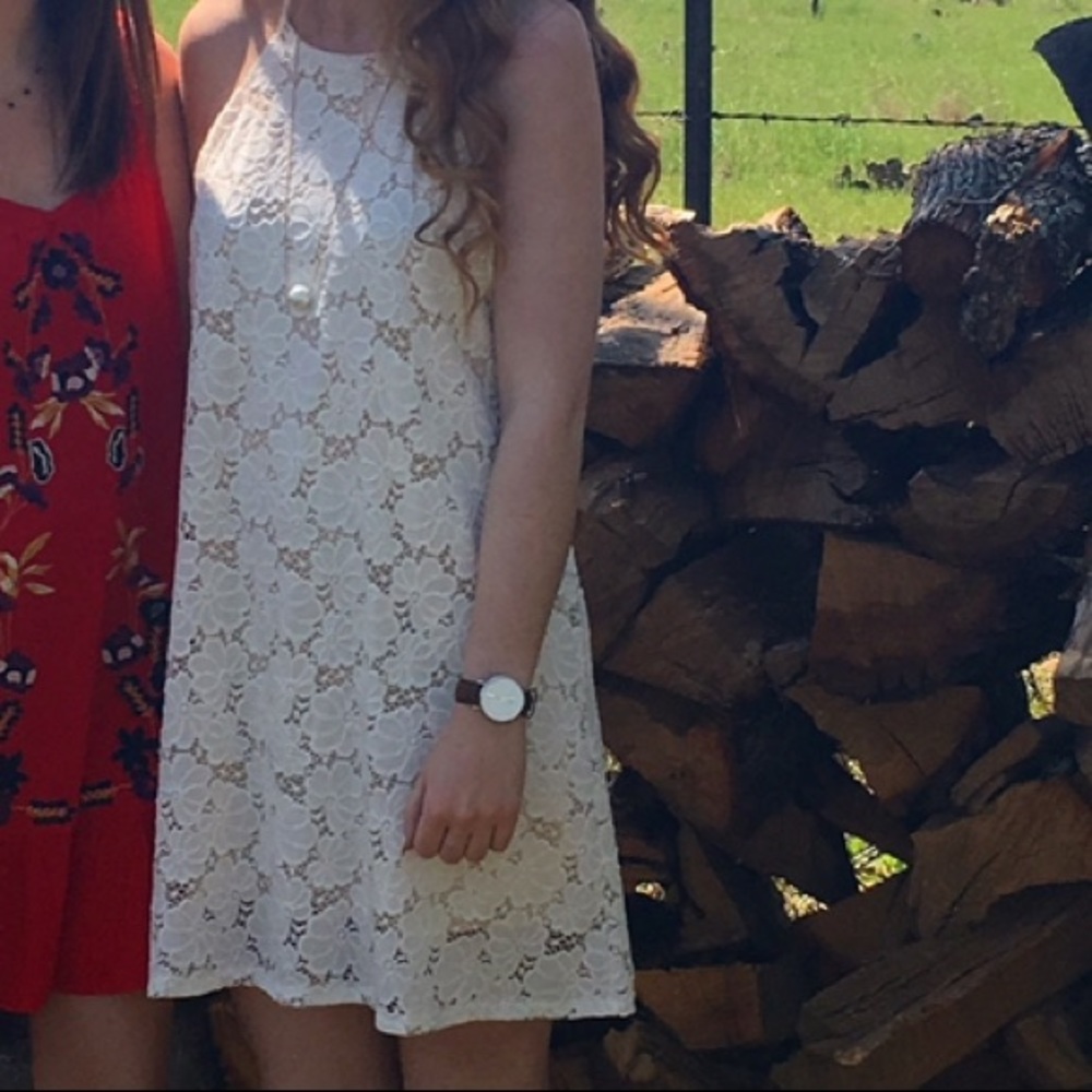 White floral dress
